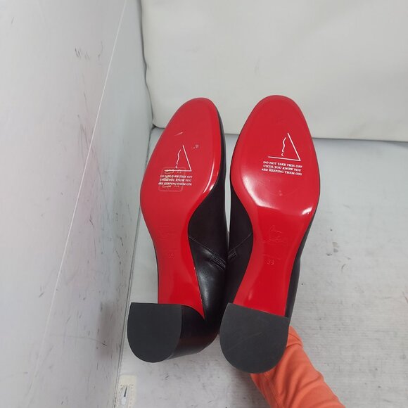 Christian Louboutin Black Turela Leather Ankle Boot - Picture 2 of 13